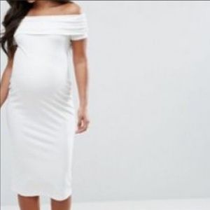 ASOS (Maternity) Bardot Dress in White Sz US4